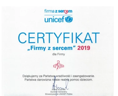 EPIONE w programie UNICEF "Firma z sercem"